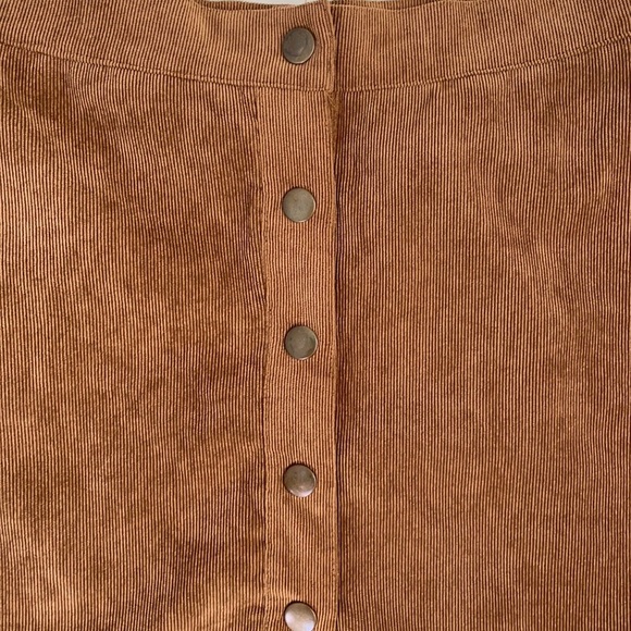 Short Corduroy A-line High Waist Skirt Large - Picture 5 of 6